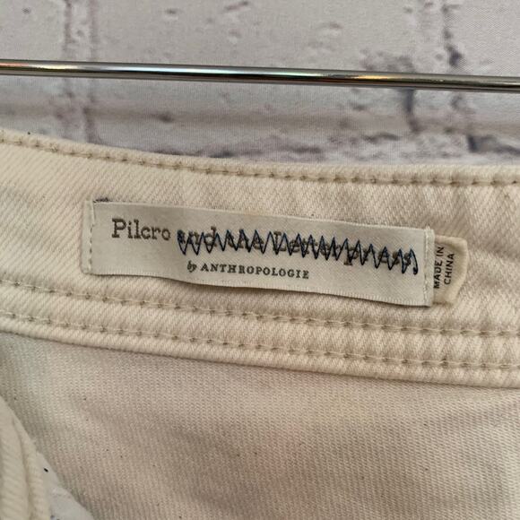 Pilcro Anthropologie Striped Denim Shorts Size 28 Slim Boyfriend Fit - Picture 7 of 9